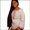 White Ethnic top with Bead work - Click here to View more details about this Product